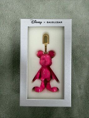 BaubleBar Disney Pink Mickey Bear Keychain